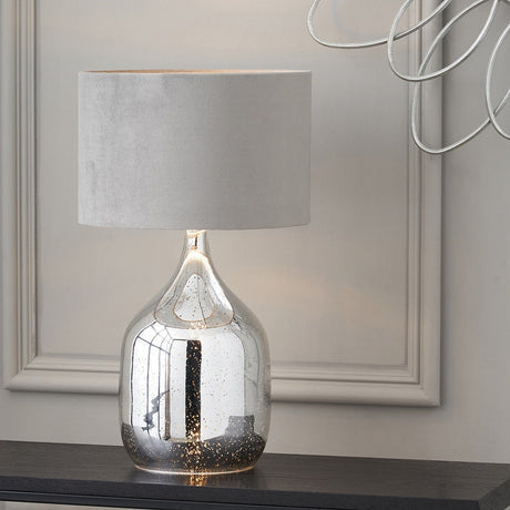 Stellar Mercurial Glass Dual Light Table Lamp - 48cm