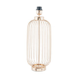 Dania French Gold Metal Wire Tall Table Lamp with Black Velvet Shade