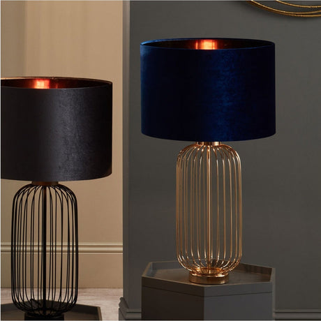 Dania French Gold Iron Wire Tall Table Lamp Base - 53cm