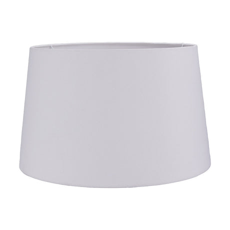 White fabric tapered lamp shade shown alone on a plain white background, part of the Palawan grey stoneware table lamp set.