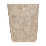 Palawan Grey Feather Stoneware Table Lamp with White Tapered Shade