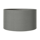 Elon Silver Metal Stacked Cylinder Table Lamp with Steel Grey Shade