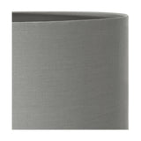 Elon Silver Metal Stacked Cylinder Table Lamp with Steel Grey Shade