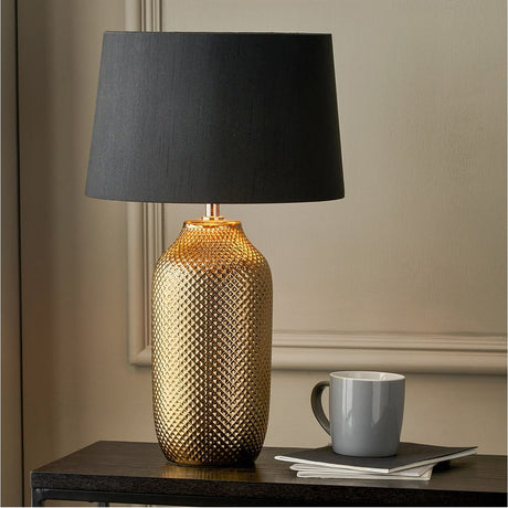 Nova Gold Textured Ceramic Table Lamp - 50cm