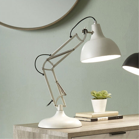 Alonzo Matt White Angled Task Table Lamp - 55cm