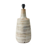 Dambula White Wash Wood Textured Tall Neck Table Lamp Base - 47cm