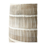 Dambula White Wash Wood Textured Tall Neck Table Lamp Base - 47cm