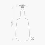 Dambula White Wash Wood Textured Tall Neck Table Lamp Base - 47cm