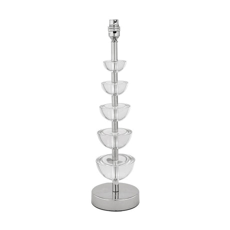 Rosa Glass & Silver Table Lamp with Ivory Cotton Mix Shade