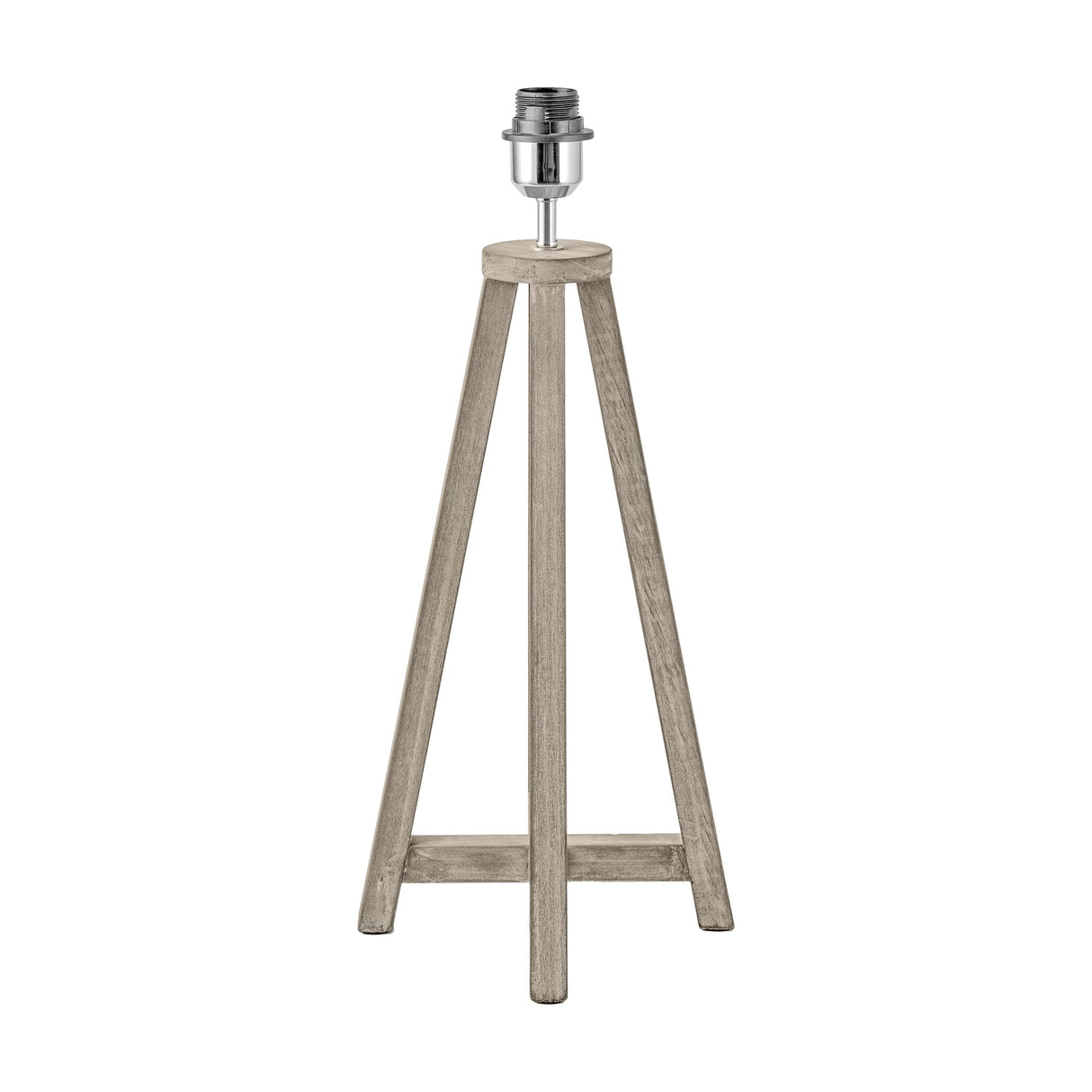 Whitby Grey Wash Wood Tapered 4 Post Table Lamp Base - 49cm
