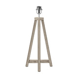 Whitby Grey Wash Wood Tapered 4 Post Table Lamp Base - 49cm