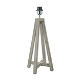 Whitby Grey Wash Wood Tapered 4 Post Table Lamp Base - 49cm