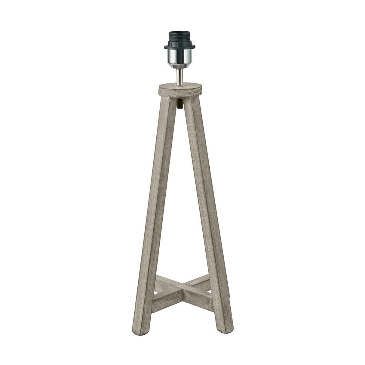 Whitby Grey Wash Wood Tapered 4 Post Table Lamp Base - 49cm