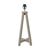 Whitby Grey Wash Wood Tapered 4 Post Table Lamp Base - 49cm