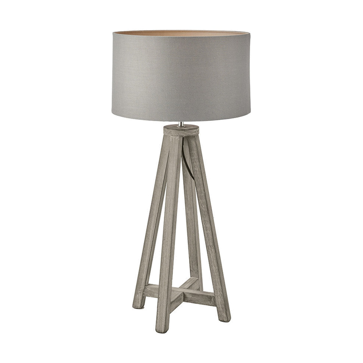 Whitby Grey Wash Wood Tapered 4 Post Table Lamp Base - 49cm