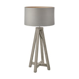 Whitby Grey Wash Wood Tapered 4 Post Table Lamp Base - 49cm