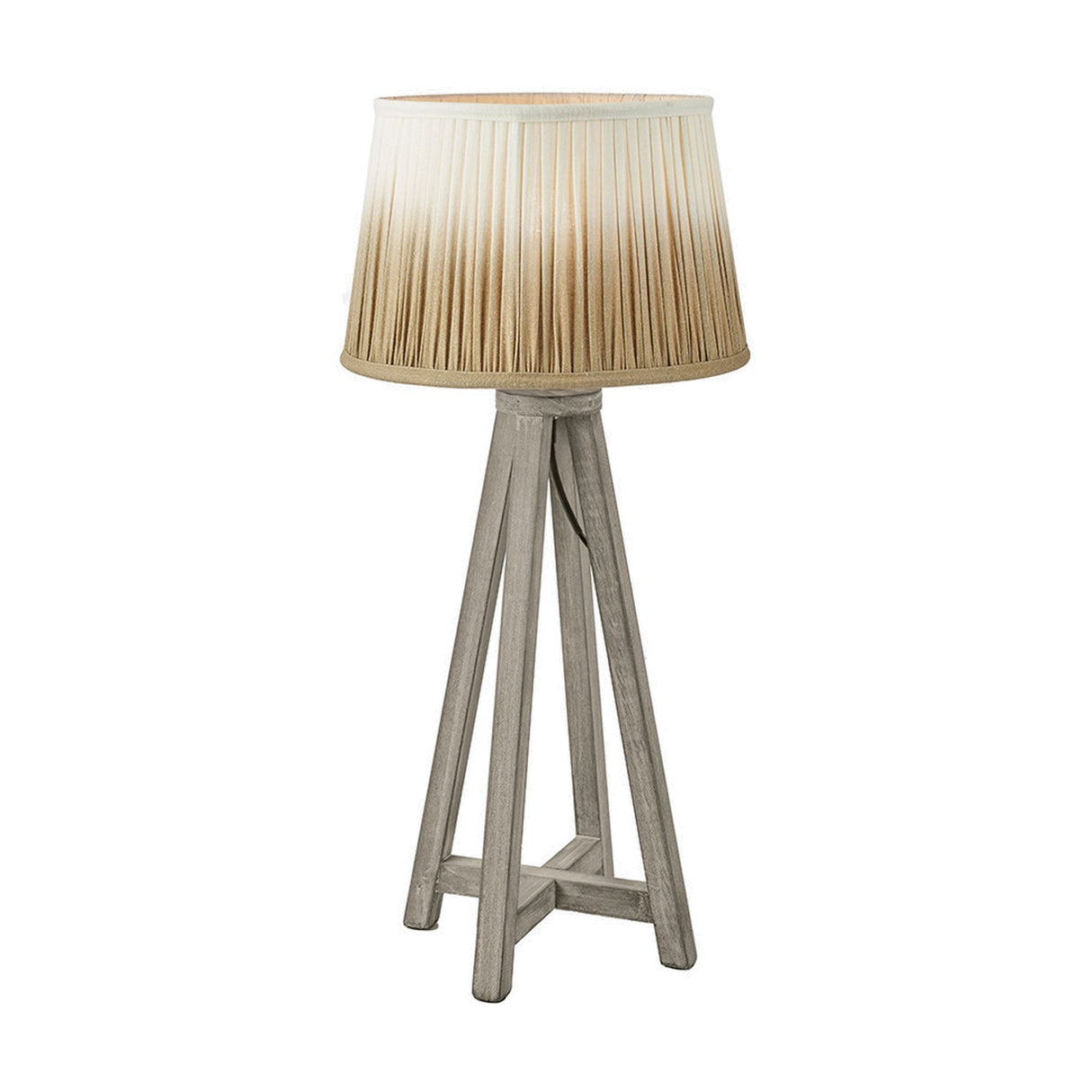 Whitby Grey Wash Wood Tapered 4 Post Table Lamp Base - 49cm
