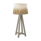 Whitby Grey Wash Wood Tapered 4 Post Table Lamp Base - 49cm