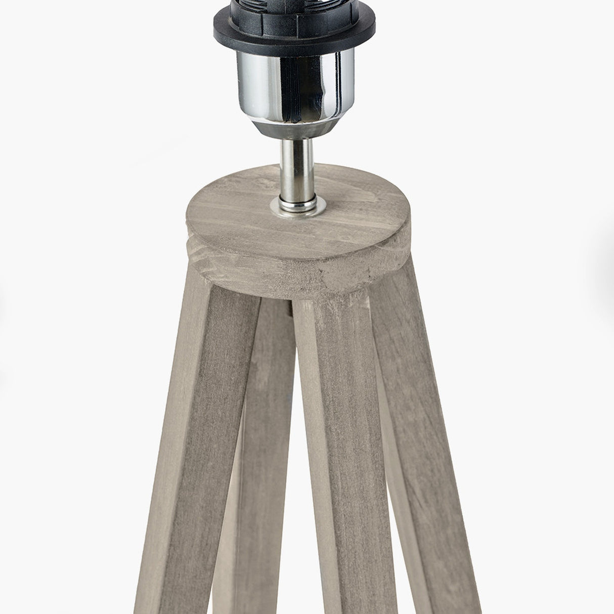 Whitby Grey Wash Wood Tapered 4 Post Table Lamp Base - 49cm