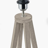 Whitby Grey Wash Wood Tapered 4 Post Table Lamp Base - 49cm