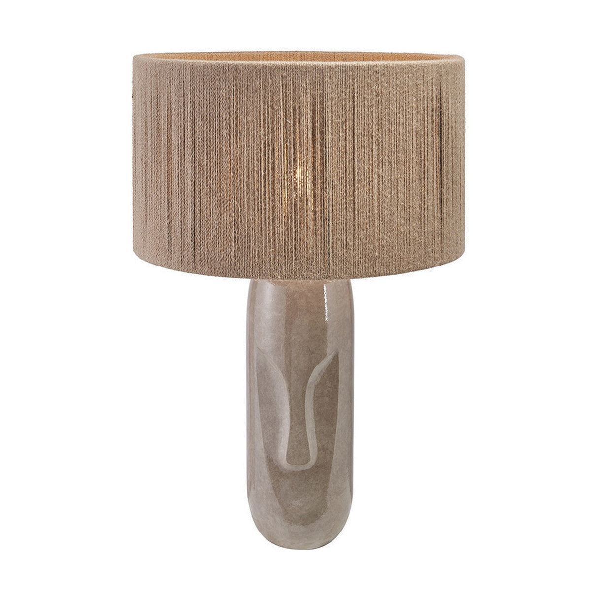 Visage Grey Face Design Tall Stoneware Table Lamp Base - 48cm