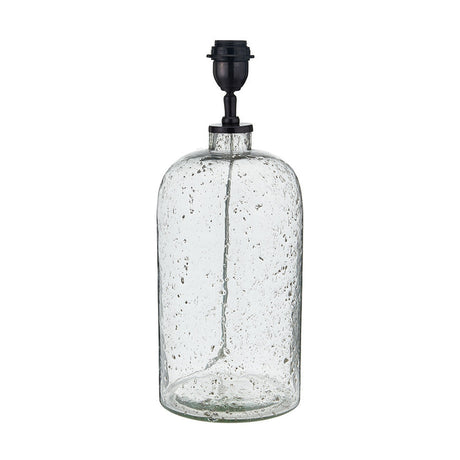 Ophelia Grey Bubble Glass Table Lamp with White Self Lined Shade
