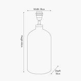 Ophelia Grey Bubble Glass Table Lamp Base - 46cm