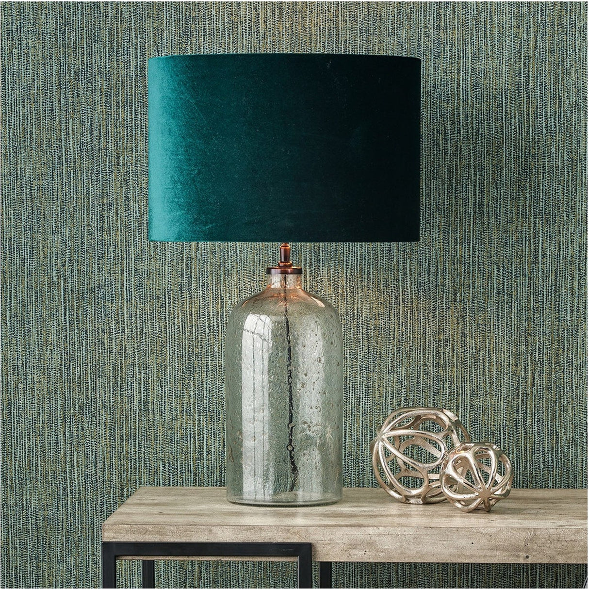 Ophelia Grey Bubble Glass Table Lamp Base - 46cm