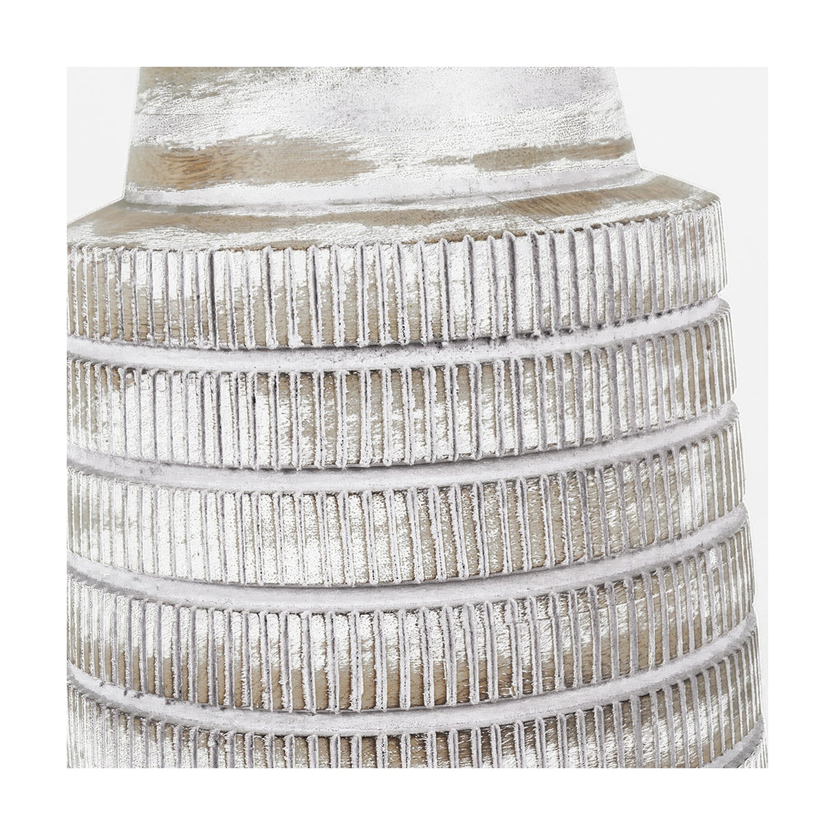 Paihia White Wash Wood Textured Short Table Lamp with Pistachio Shade