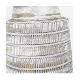 Paihia White Wash Wood Textured Short Table Lamp with Pistachio Shade