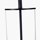 Westwood Clear Glass & Black Iron Table Lamp Base - 39cm