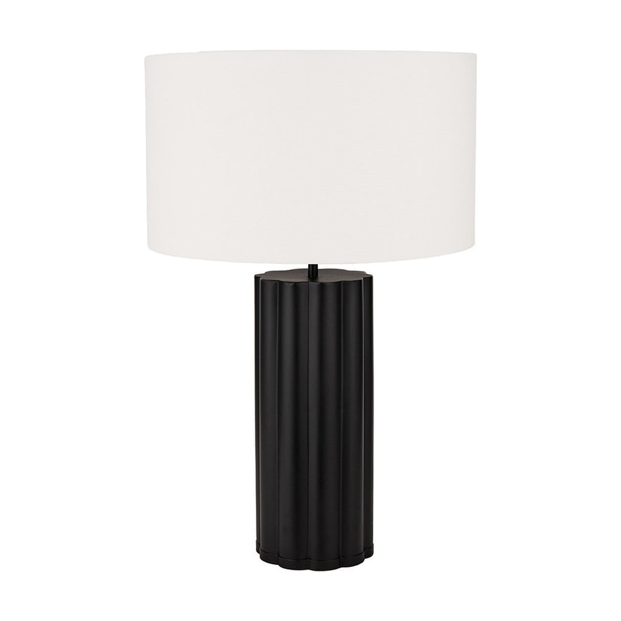 Petula Black Iron Scallop Table Lamp Base - 45cm