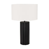 Petula Black Iron Scallop Table Lamp Base - 45cm