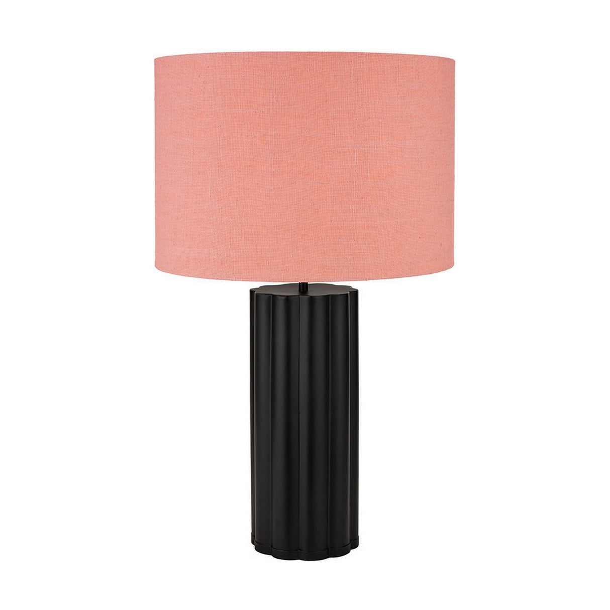 Petula Black Iron Scallop Table Lamp Base - 45cm