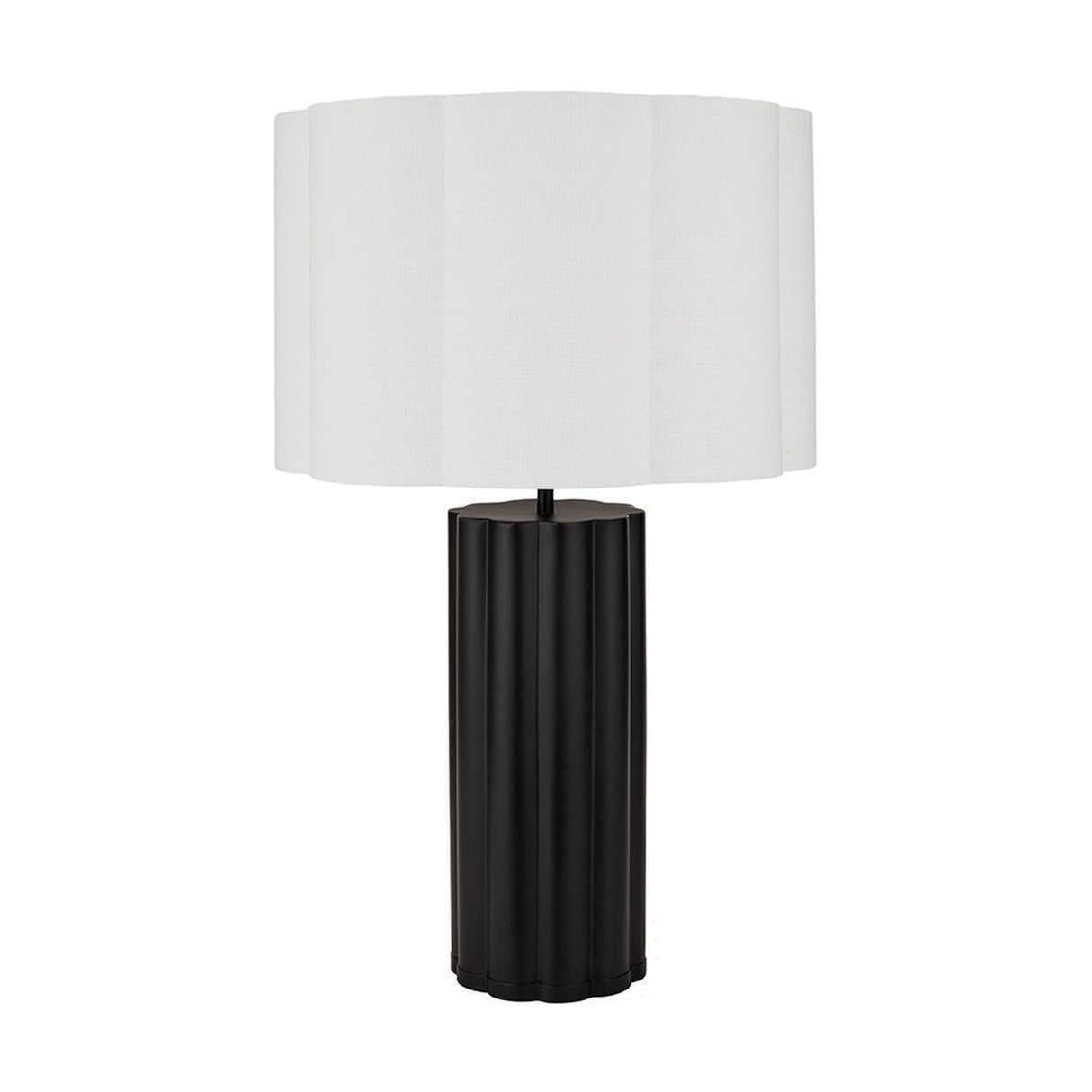 Petula Black Iron Scallop Table Lamp Base - 45cm