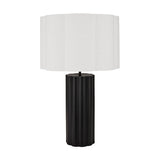 Petula Black Iron Scallop Table Lamp Base - 45cm