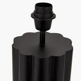 Petula Black Iron Scallop Table Lamp Base - 45cm