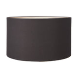 Zuri Antique Brass Pot Table Lamp with Grey Handloom Cylinder Shade