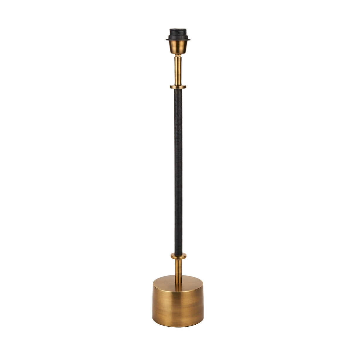 Antoine Black Croc & Antique Brass Table Lamp Base - 57cm