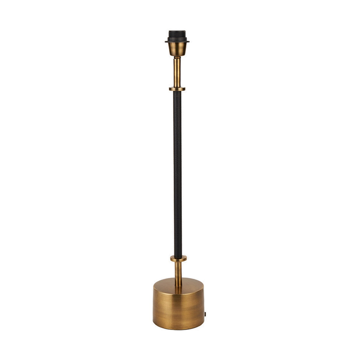 Antoine Black Croc & Antique Brass Table Lamp Base - 57cm