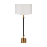 Antoine Black Croc & Antique Brass Table Lamp Base - 57cm