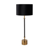 Antoine Black Croc & Antique Brass Table Lamp Base - 57cm