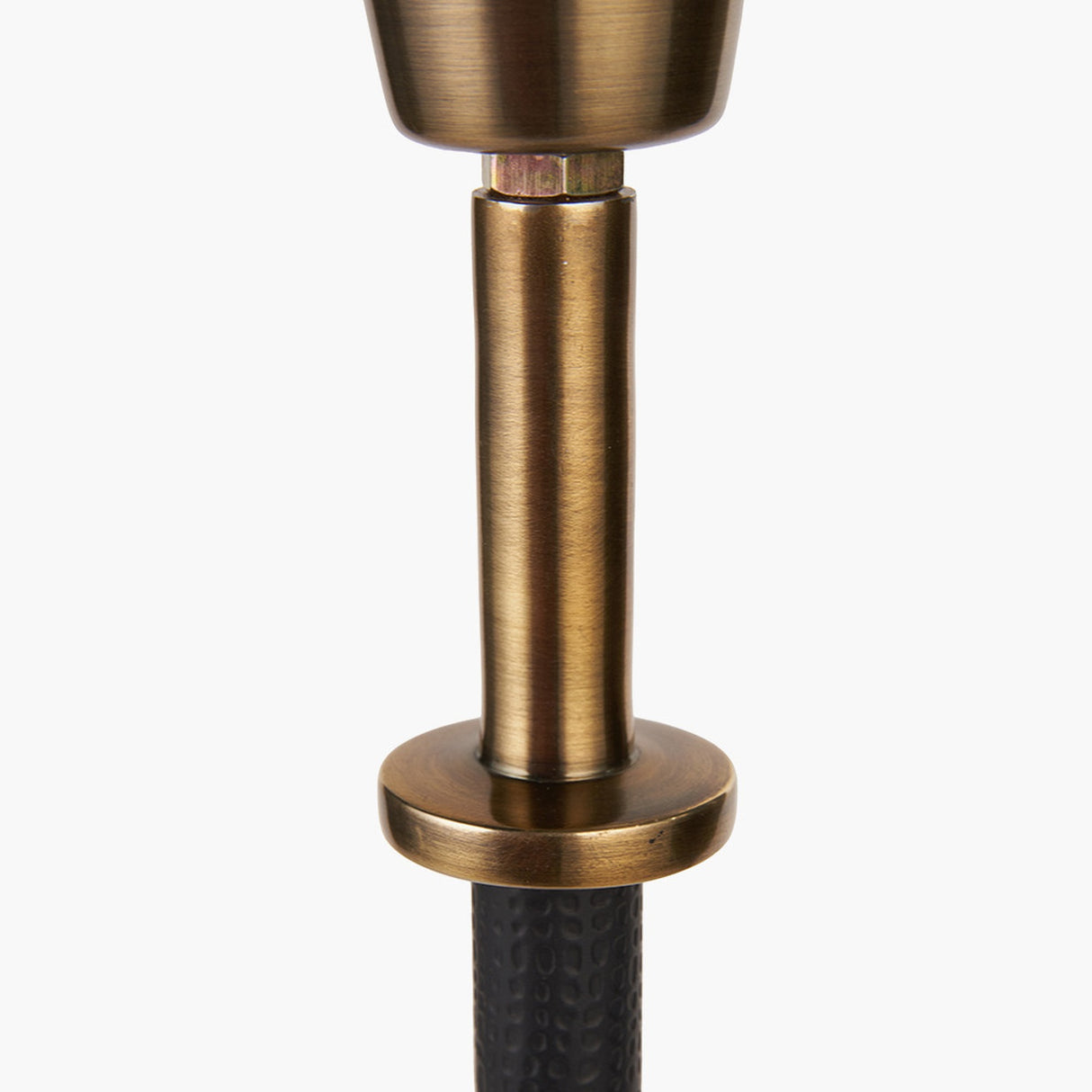 Antoine Black Croc & Antique Brass Table Lamp Base - 57cm
