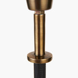 Antoine Black Croc & Antique Brass Table Lamp Base - 57cm