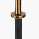 Antoine Black Croc & Antique Brass Table Lamp Base - 57cm