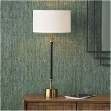 Antoine Black Croc & Antique Brass Table Lamp Base - 57cm