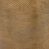 Close-up of the Aurelio Table Lamp Base's textured brass surface, showing a fine diamond-patterned finish in a warm golden-bronze tone.