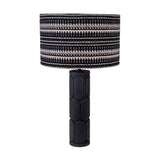 Aurelia Embossed Black Wood Tall Table Lamp Base - 49cm