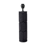 Aurelia Embossed Black Wood Tall Table Lamp Base - 49cm