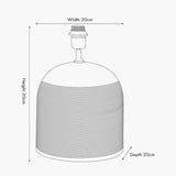 Nelu Grey Engraved Wood Dome Table Lamp Base - 30cm